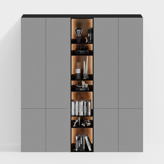 Modern Minimalist Bookcase 3D model