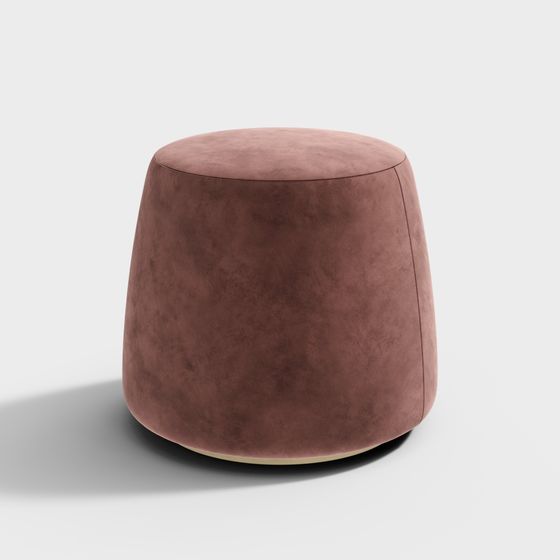 Cozy Round Stool 3D model for Modern Interiors