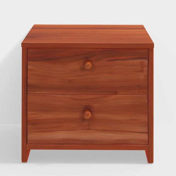 Chic Low-Polygon Nightstand 3D model for Modern Interiors