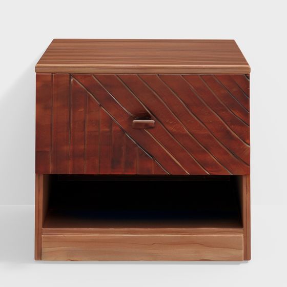 Stylish Low-Poly Nightstand 3D model for Modern Interiors