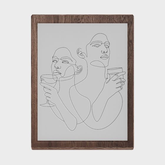 Elegant 3D Model - Dual Toasting Figures