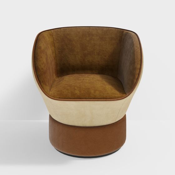 Cozy Curve 3D model Chair for Modern Interiors