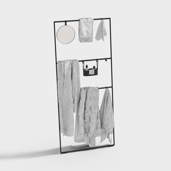 Stylish Low-Poly Hanger 3D model for Modern Interiors