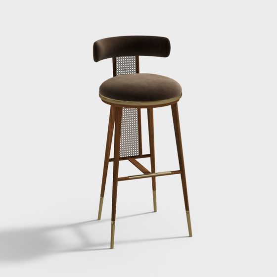 Retro Bar Stool 3D model for Modern Design