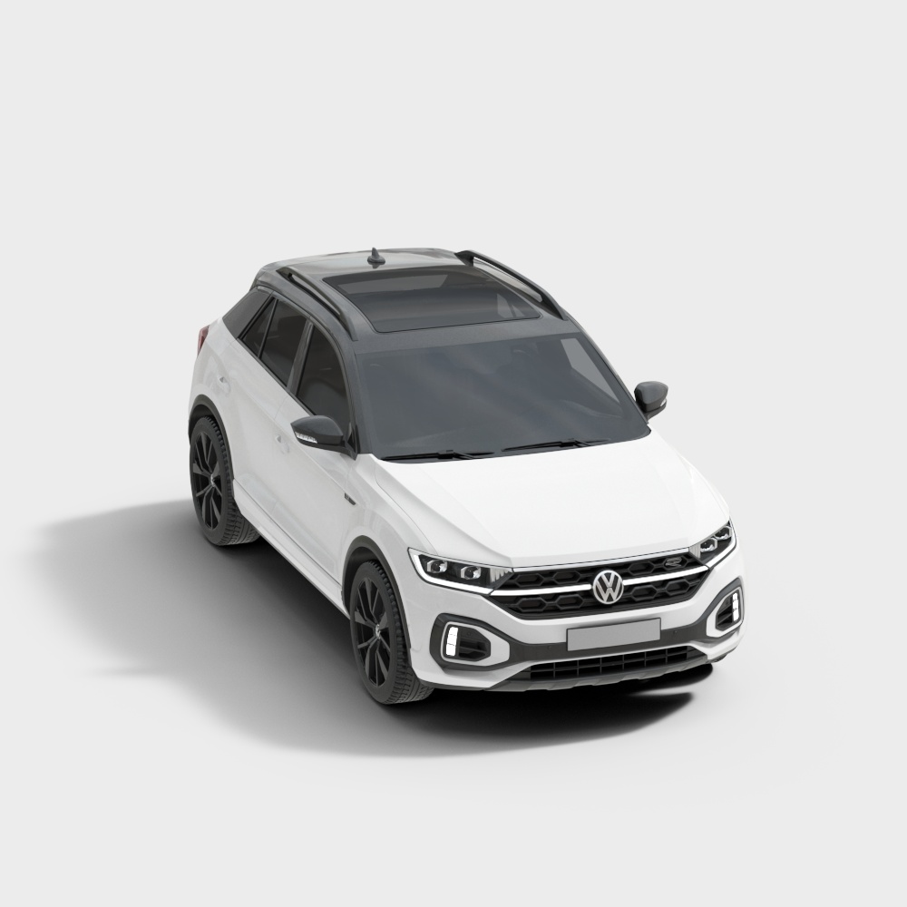 Stylish Low-Poly T-Cross SUV 3D Model