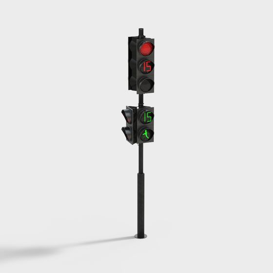 High-Detail Traffic Signal 3D Model
