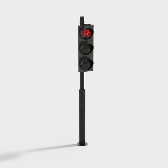 Low-Poly Bicycle Signal Light 3D model