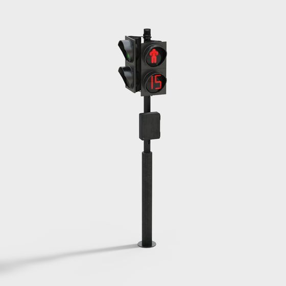 Sleek Traffic Light 3D model for Urban Designs