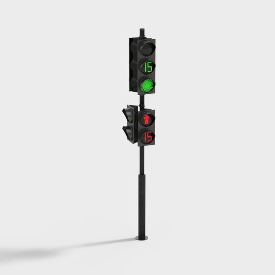 Modern Traffic Light 3D model