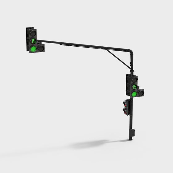 Traffic Signal Light 3D model for Urban Projects