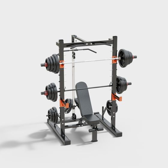Low-Poly Fitness Equipment 3D model for Creative Projects