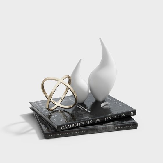 Elegant Low-Poly Flame and Sphere 3D model