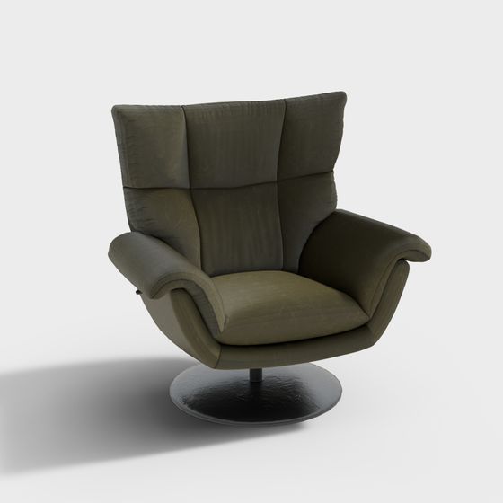Chic Low-Polygon Lounge Chair 3D model for Modern Spaces