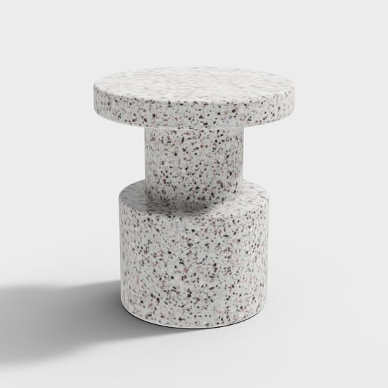 Minimalist Concrete Stool 3D model