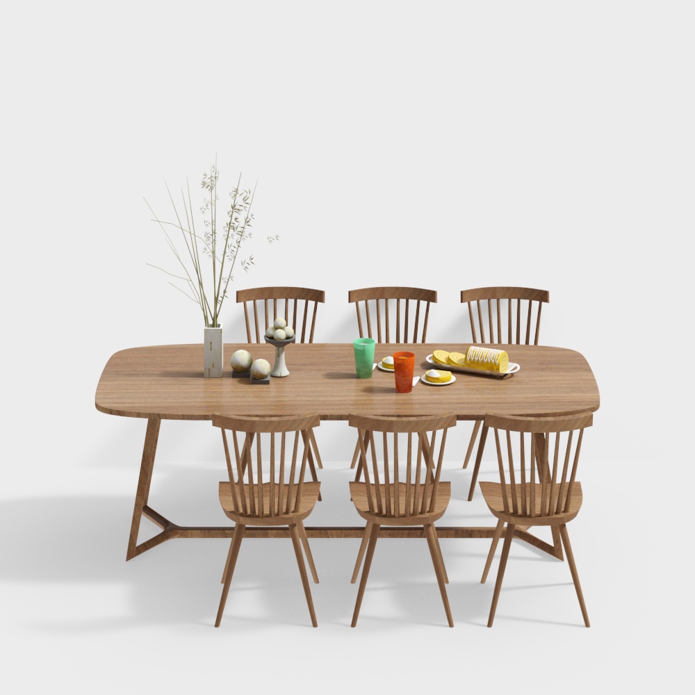 โต๊ะรับประทานอาหารสไตล์ธรรมชาติ