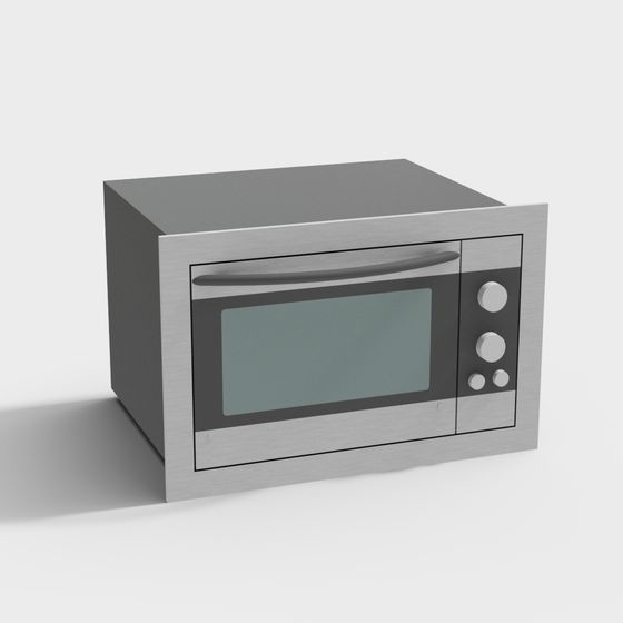 Stylish Microwave 3D model for Modern Kitchens