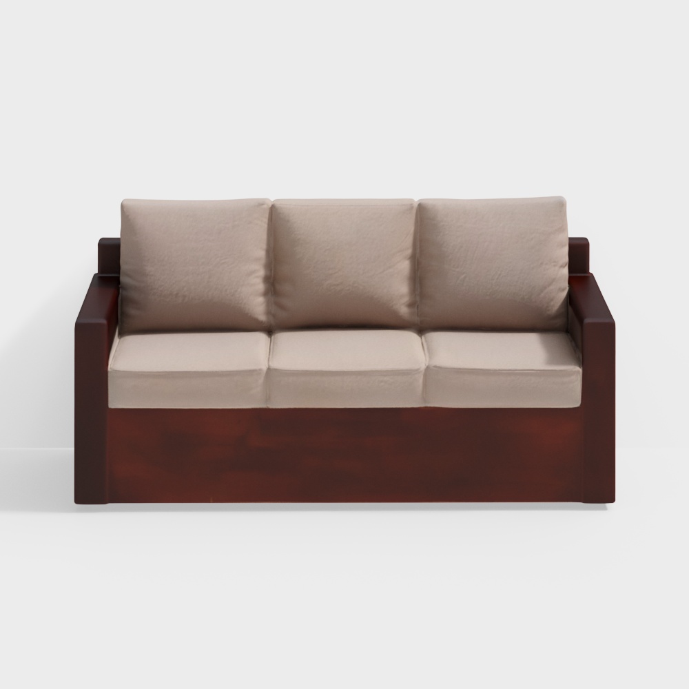 Divo 3 Seater Solid Wood Sofa
