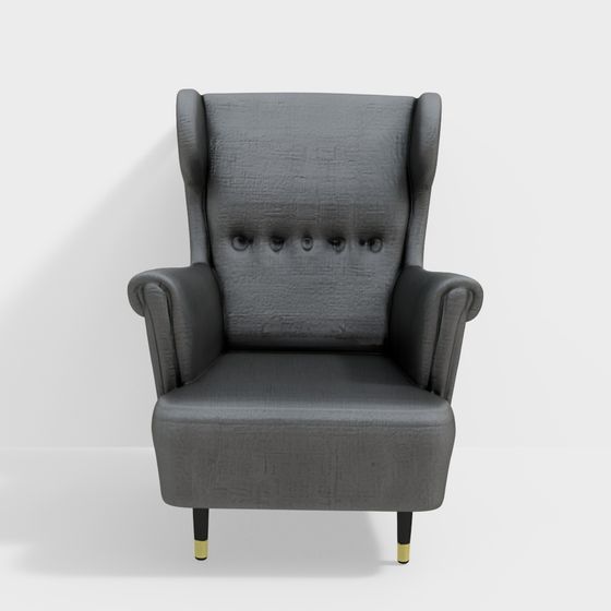 Vintage Wingback Chair 3D model for Modern Interiors