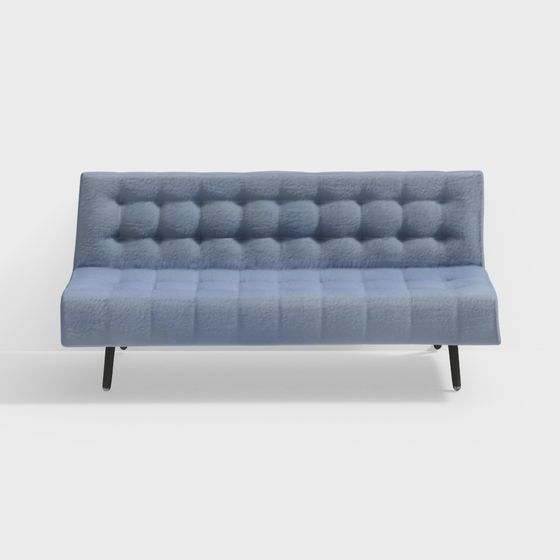 Naples Sofa cum Bed - Three Seater, Omega Blue