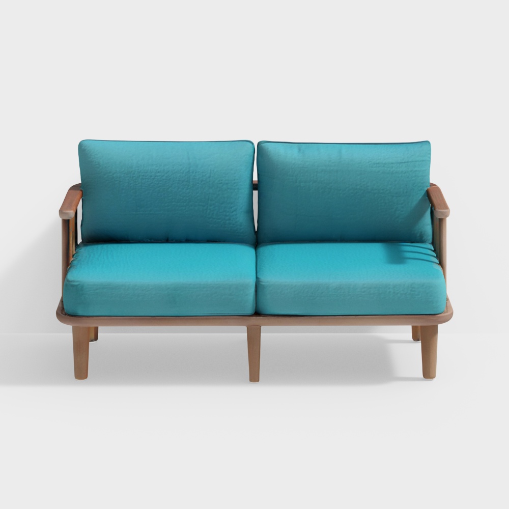 Catania 2 Seater Solid Wood Sofa