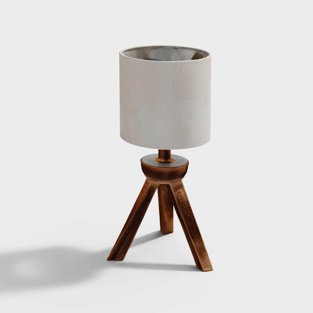 Monarda Metal Table Lamp with Wooden Finish