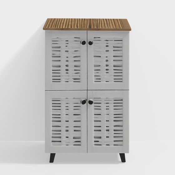Stylish Minimalist Storage Cabinet 3D model