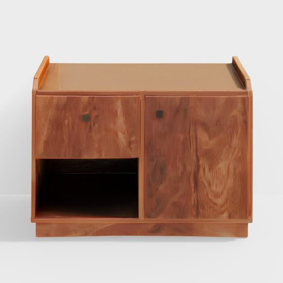 Stylish Wooden TV Cabinet 3D model for Modern Spaces