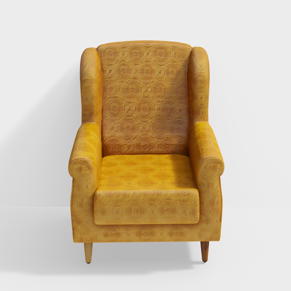 Tropical Wing Chair - Printed Fabric Paula