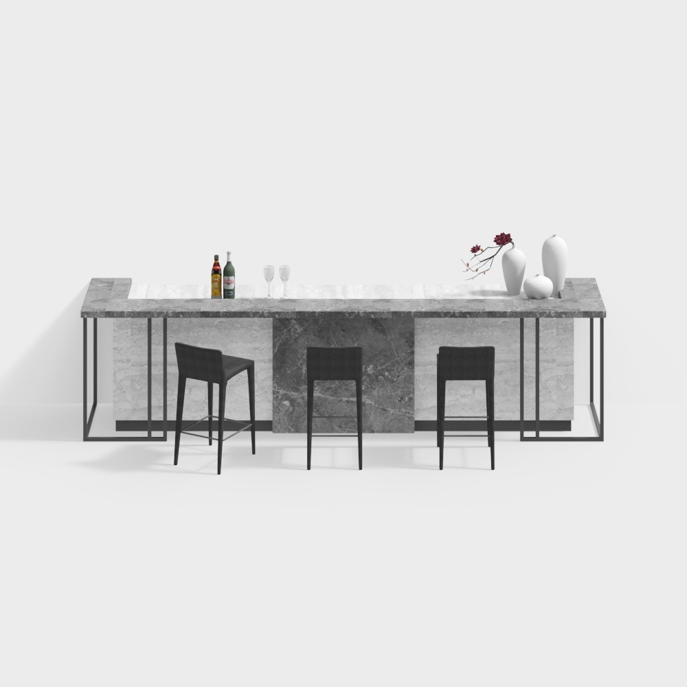 モダンスタイルのバーカウンター