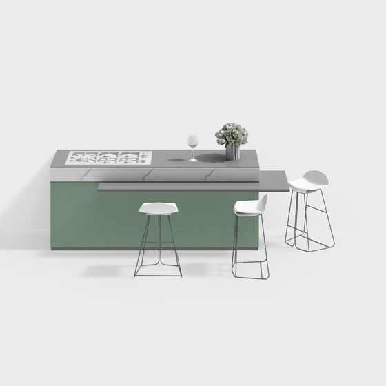 Urban Bar 3D model - Modern Minimalist Design