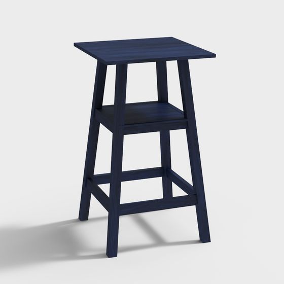 Stylish Polygon Bar Stool 3D model