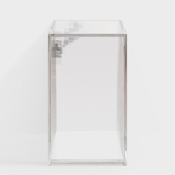 Modern Gradient Glass Square Side Table