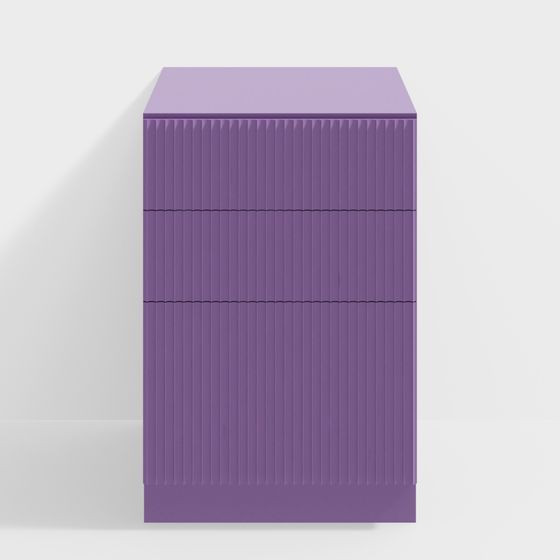 Purple Striped Cabinet 3D model
