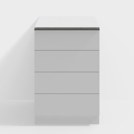 Stylish Minimalist Dresser 3D model