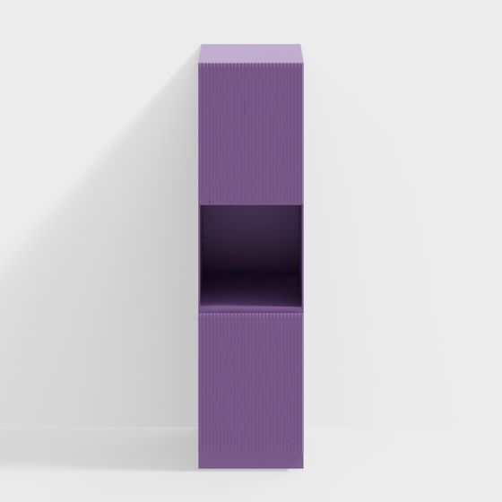 Futuristic Purple Storage Cabinet 3D model for Creative Projects