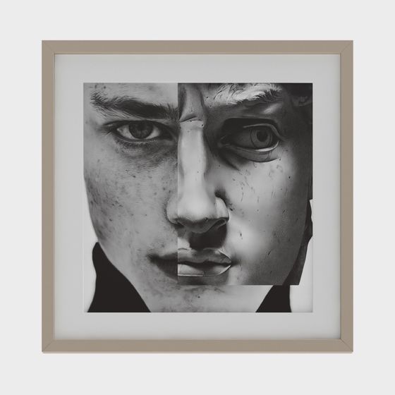Stunning Dual-Face 3D Model - Where Reality Meets Art