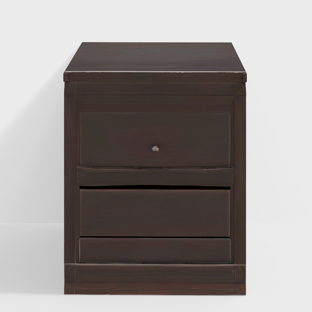 Elegant Low-Polygon Nightstand 3D model