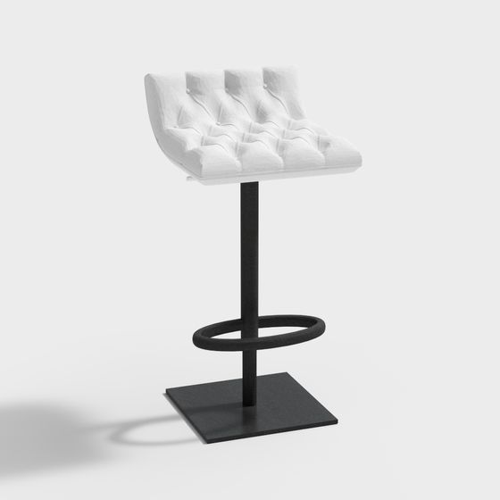 Elegant Low-Poly Bar Stool 3D model