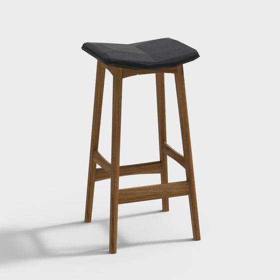 Industrial Style Barstool 3D Model for Creative Projects