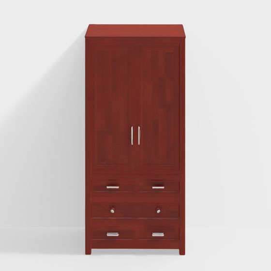 Crinoline Solid wood 2 Door Wardrobe with 5 Drawer