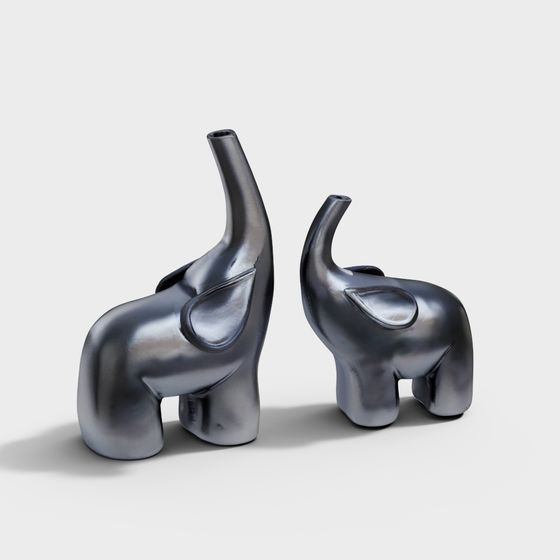 Stylish Low-Poly Elephant 3D Model for Creative Projects