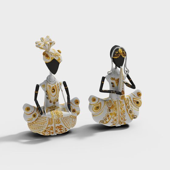 Elegant Dancer 3D model for Creative Projects