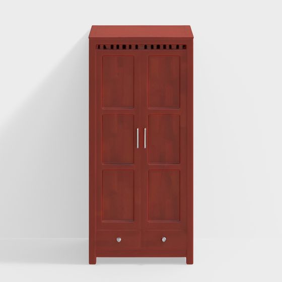 Shibori Solid wood 2 Door Wardrobe with 2 Drawer