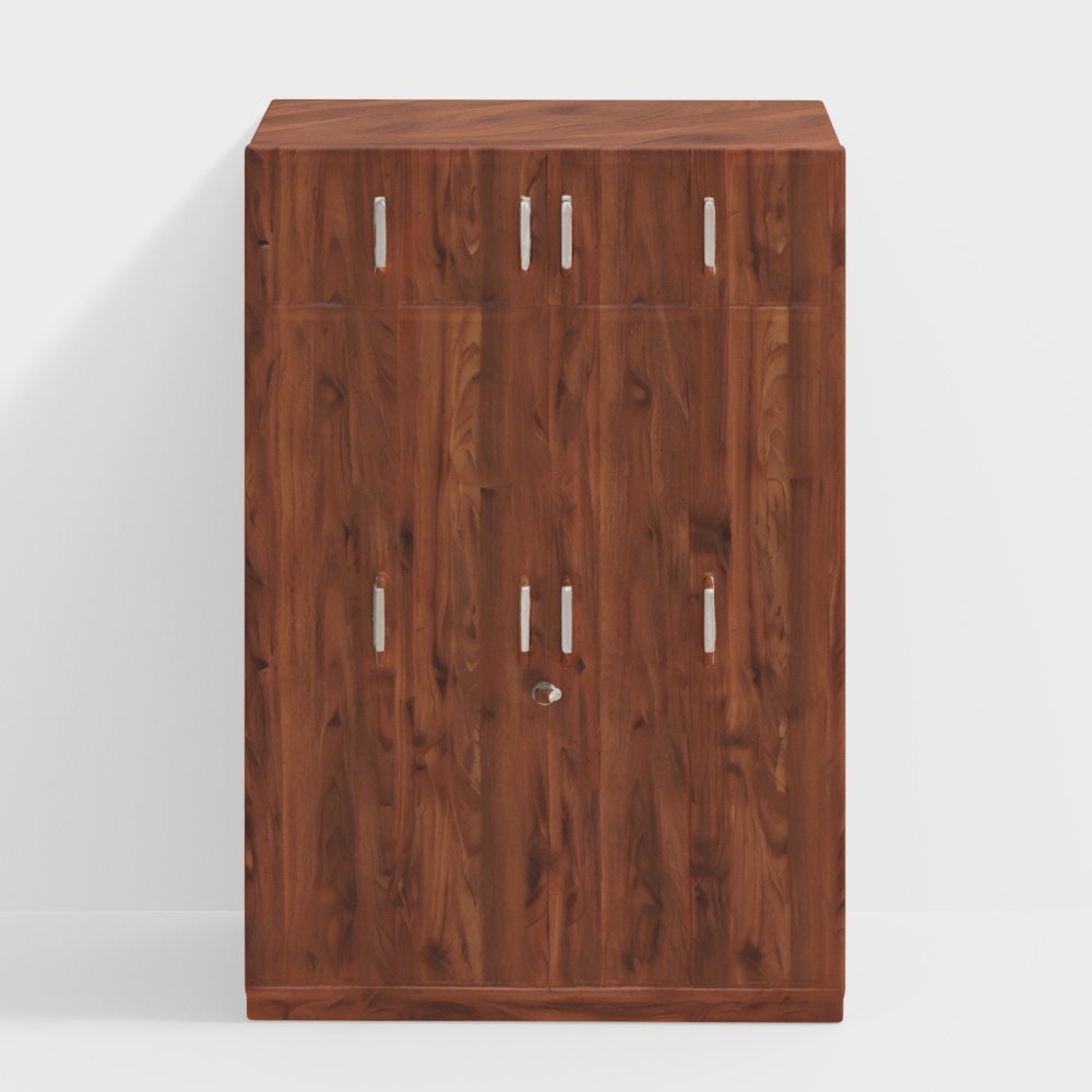 Gingham 4 Door Wardrobe in Matte Finish with Drawers