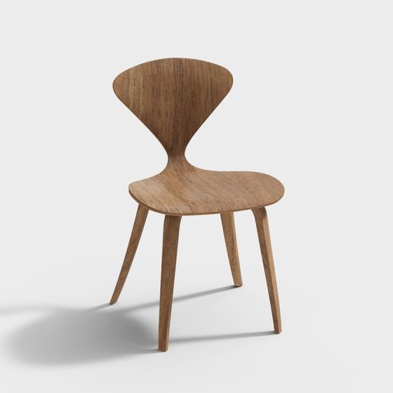 Unique Curved 3D Chair Model for Modern Design