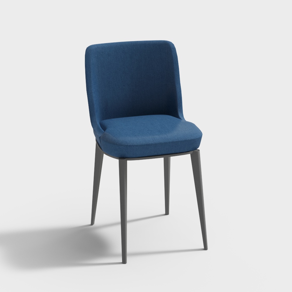 Синий обеденный стул