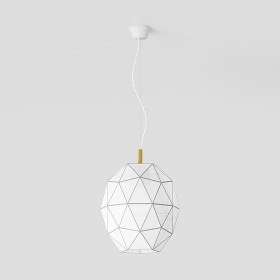 Geometric Low Poly Pendant Light 3D model
