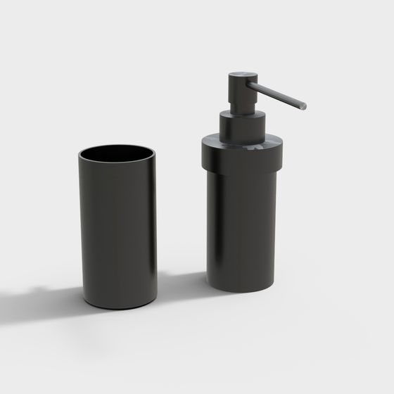Minimalist Soap Dispenser Set 3D model