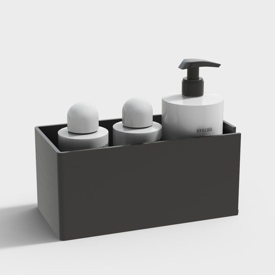 Minimalist Bathroom Storage Box 3D model