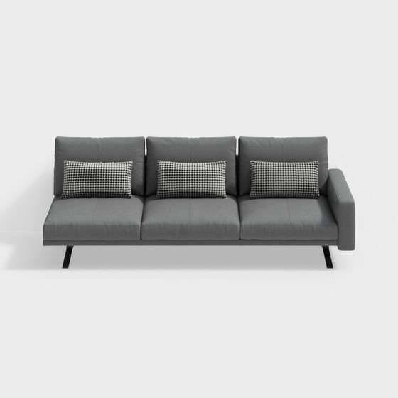 Modern Minimalist 3D Sofa Model